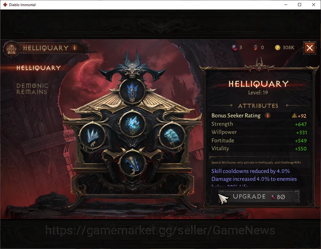 Diablo Immortal Accounts SEA-Anu|CS ON|Lv60(860)|Demon Hunter|CR 41k|Reso 3 image 10