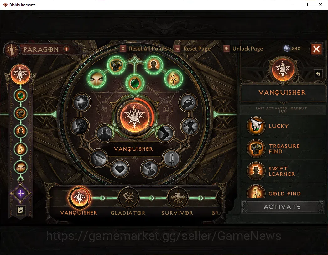 Diablo Immortal Accounts SEA-Anu|CS ON|Lv60(860)|Demon Hunter|CR 41k|Reso 3 image 9