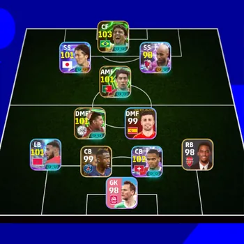 eFootball Accounts Others 034-IN - OVR 3116 - Asset coin 5.000 Android - Ricardo Kaka x Aubameyang X Hazard X Luiz dias