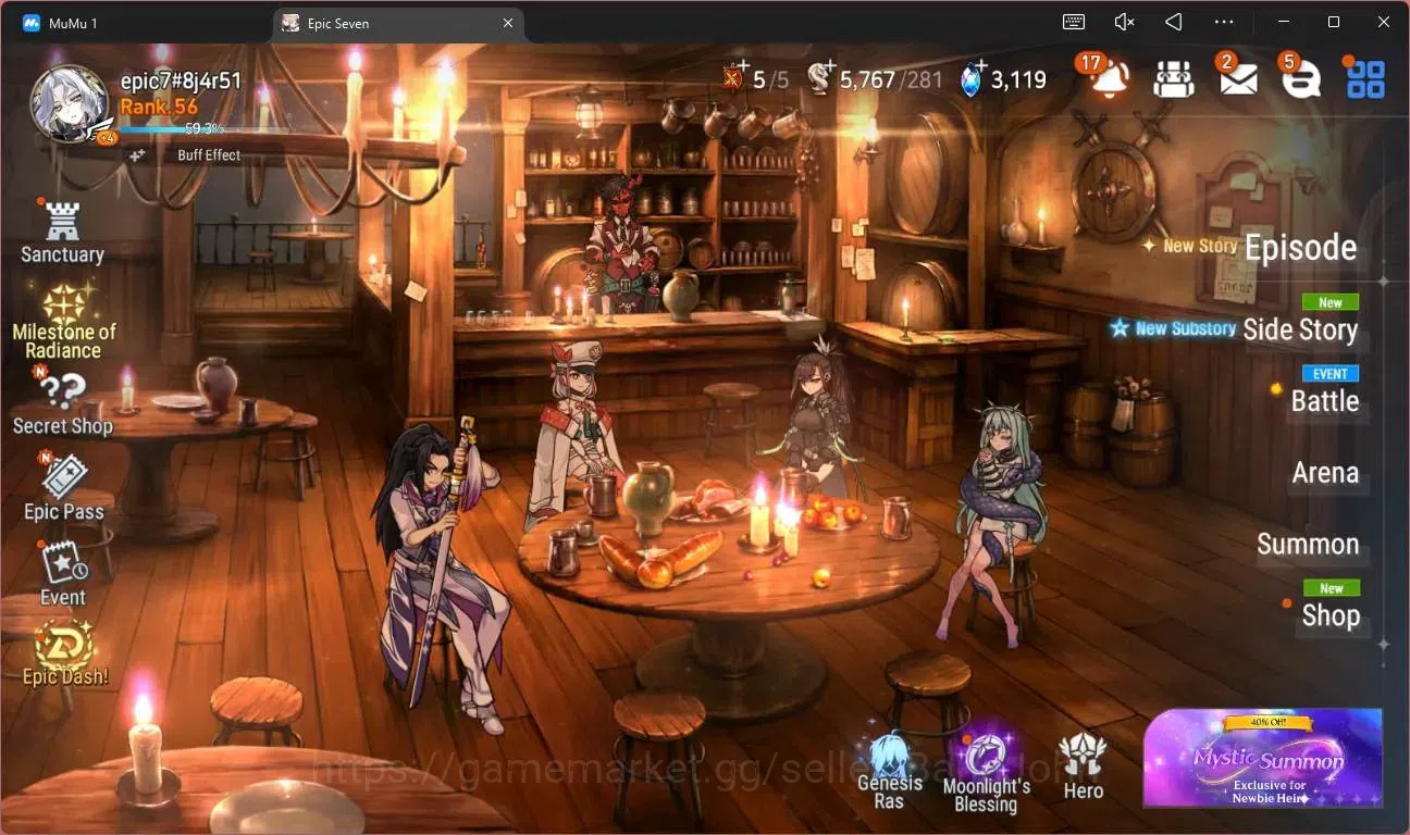 Epic Seven Accounts High-End ASIA Unverif|13 ML(E Ilynav,LR Krau,F Lidcia,C Lilias,DD Ray,SE Politis, Etc)|PoH ON|SS 1