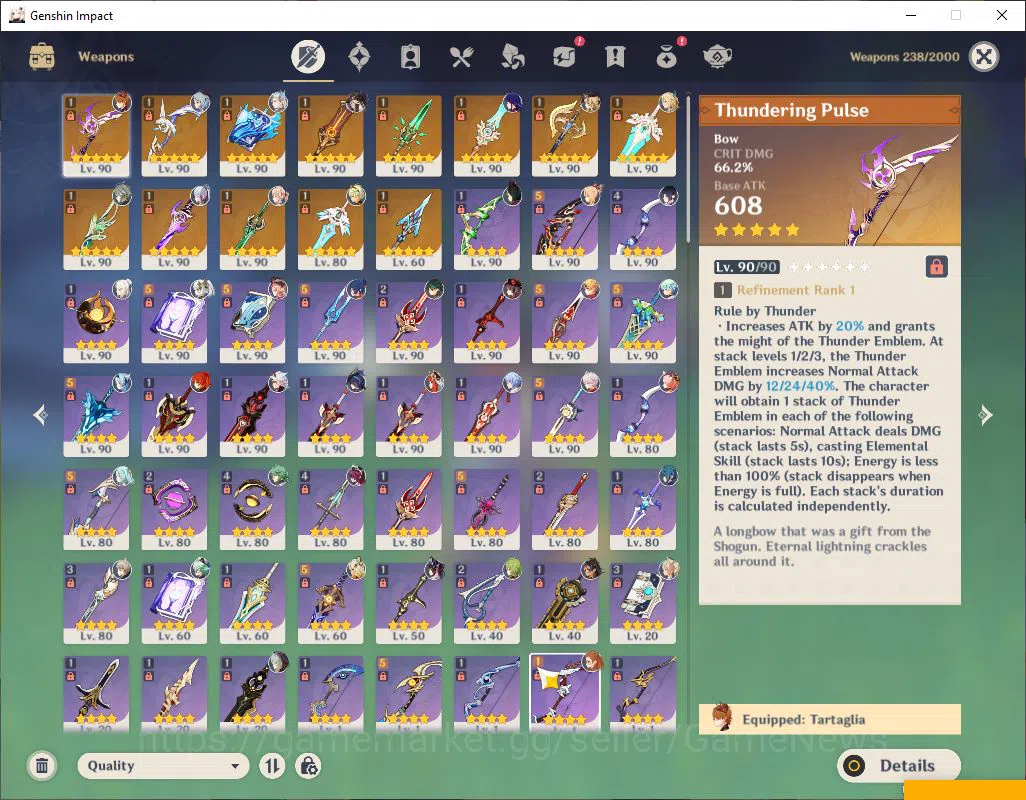 Genshin Impact Accounts ASIA|AR 60|22 Limited+13(*5Weapon)|(Neuvillete,Cyn image 13