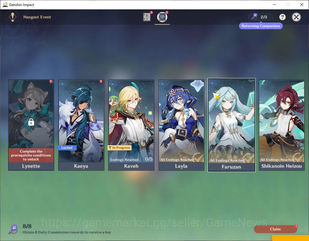 Genshin Impact Accounts ASIA|AR 60|22 Limited+13(*5Weapon)|(Neuvillete,Cyn image 4