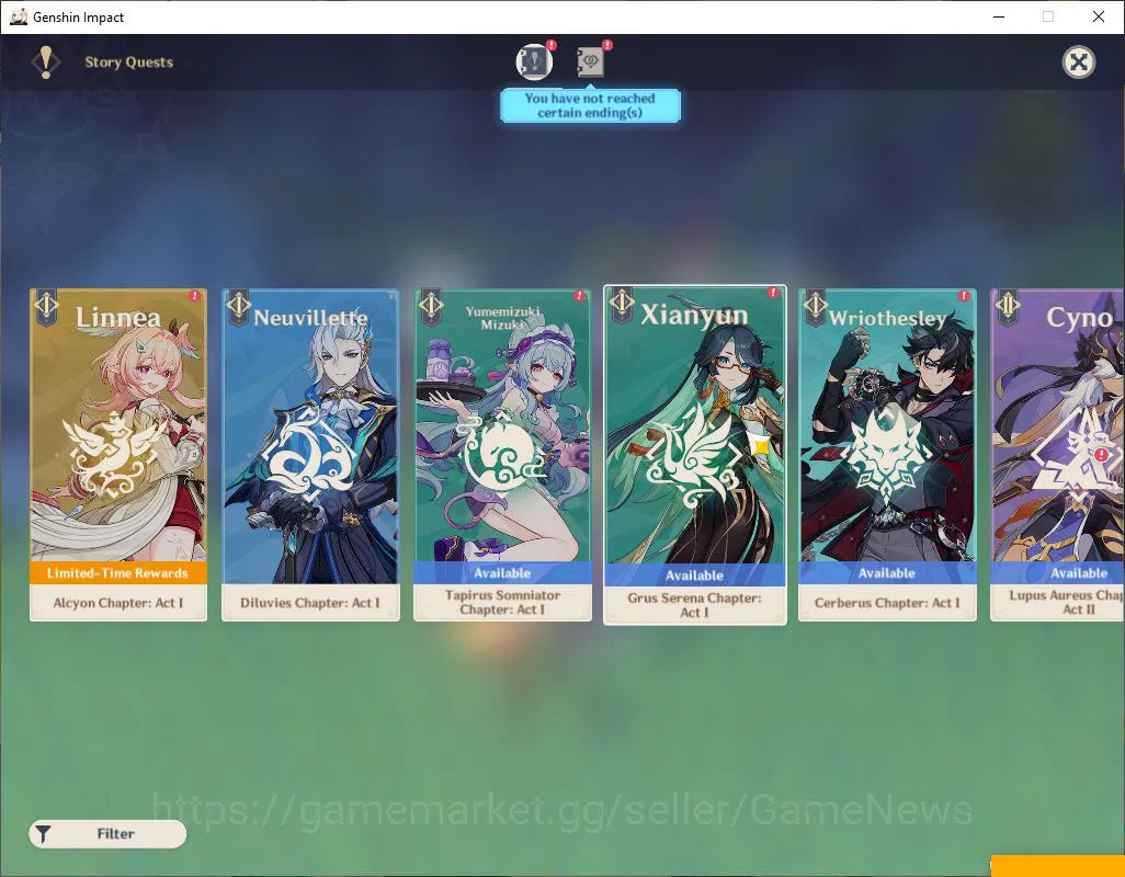 Genshin Impact Accounts ASIA|AR 60|22 Limited+13(*5Weapon)|(Neuvillete,Cyn image 5
