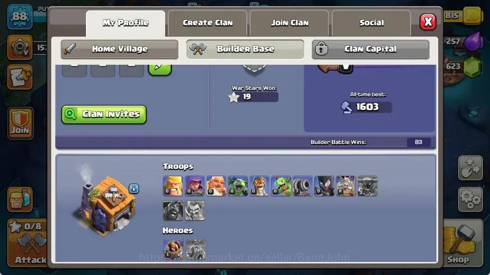 Clash of Clans Accounts Global | TH 16-BH 7 | LVL 88 | HH 9 | AQ 31 ,MP 22 image 11