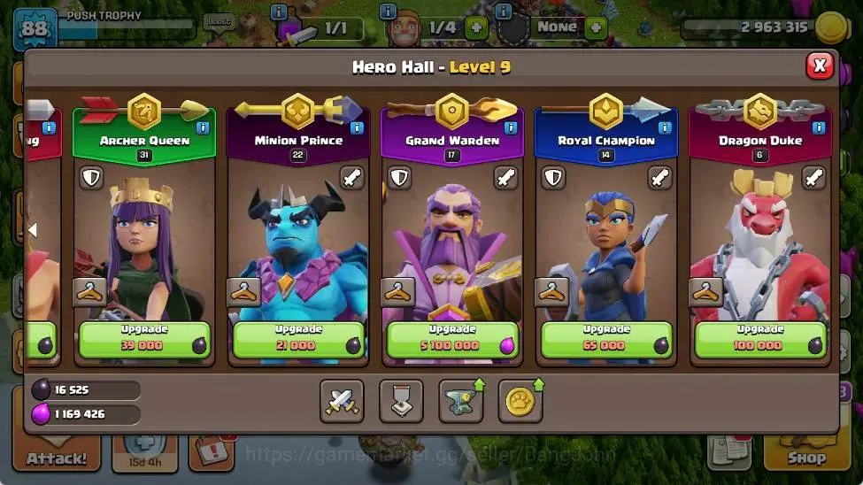 Clash of Clans Accounts Global | TH 16-BH 7 | LVL 88 | HH 9 | AQ 31 ,MP 22 image 6