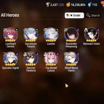Epic Seven Accounts Limited Hero GLOBAL UnVerif|9 ML(Lisette,BysHwayung,SC Taeyu,etc)+Aubade,Aram,Ivana,TA Coli,Etc|Abys F