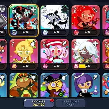 CookieRun: Kingdom Accounts Sv Dark Cacao|Lv 17|78K Crystal|26 Cookies|Ancient (Dark Cacao)|2 Legendary (Nether Queen,Black