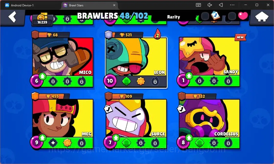 Brawl Stars Accounts Android | 16239 Thropy| 48 Brawler|1 Max Lv(Fang) image 14