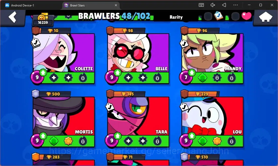Brawl Stars Accounts Android | 16239 Thropy| 48 Brawler|1 Max Lv(Fang) image 16