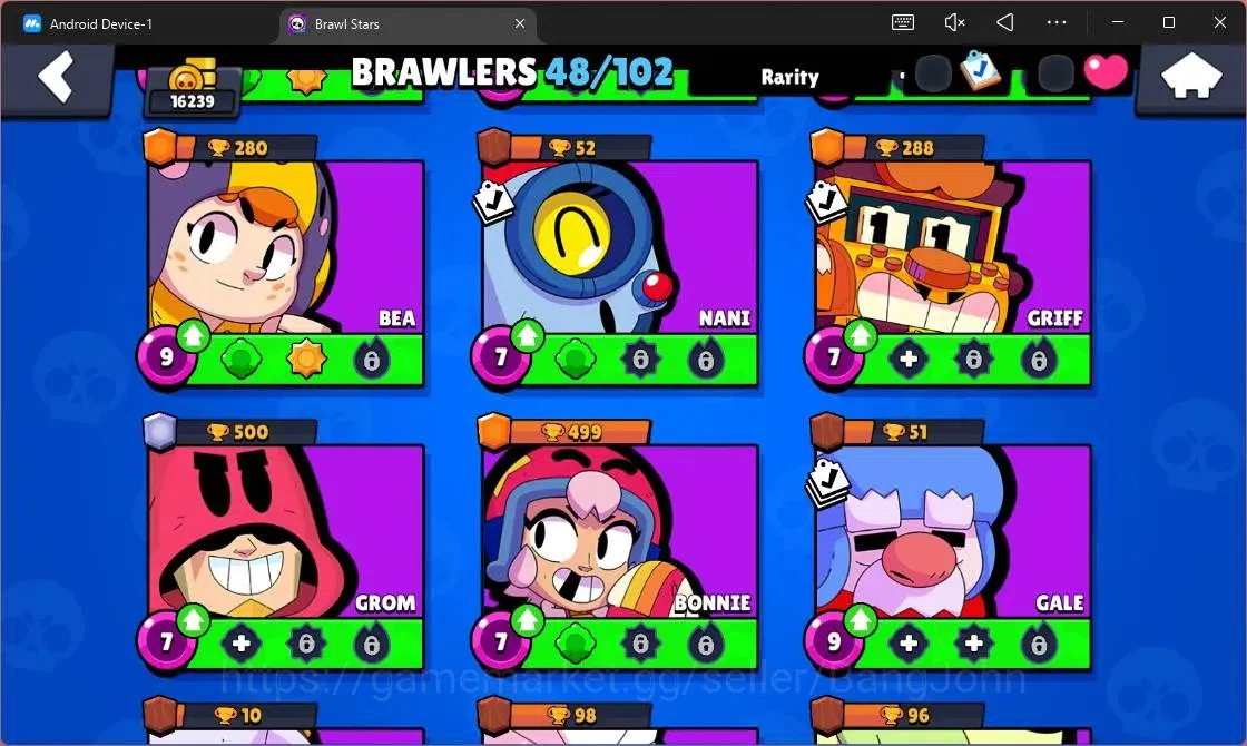 Brawl Stars Accounts Android | 16239 Thropy| 48 Brawler|1 Max Lv(Fang) image 17