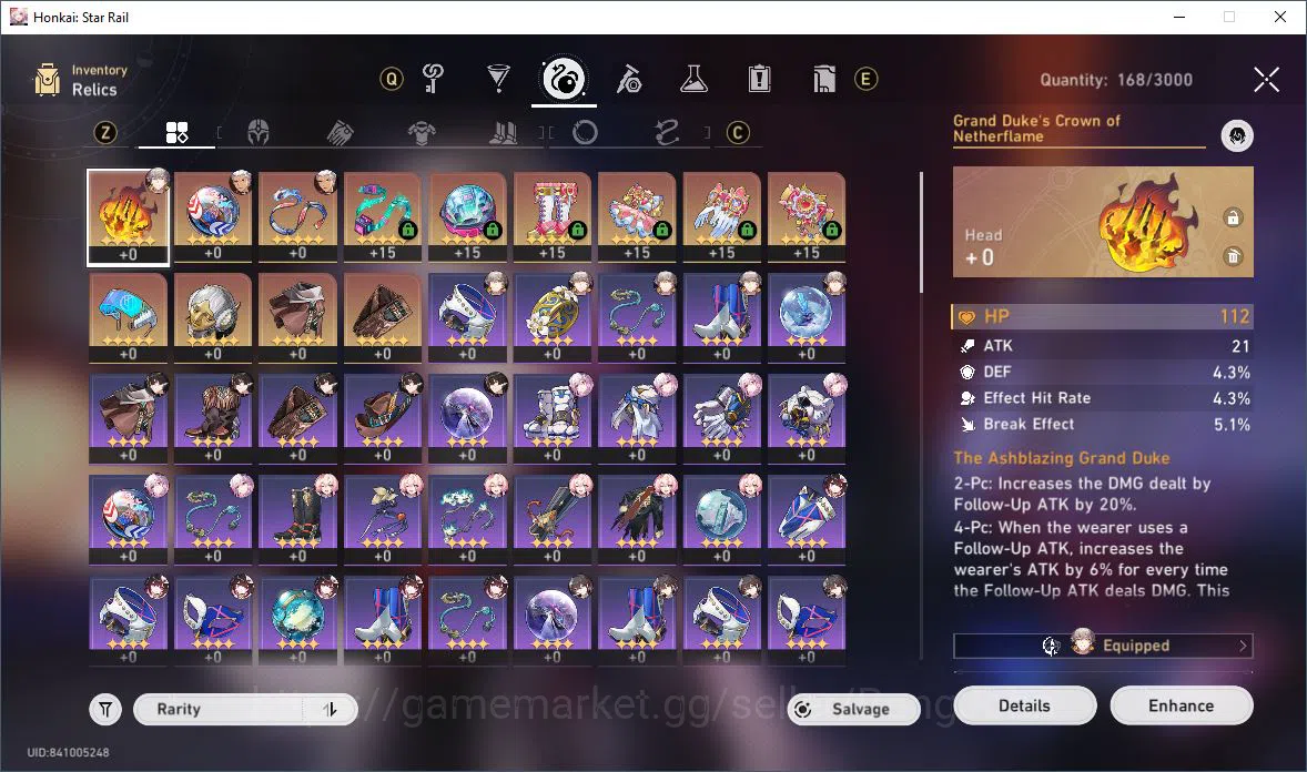 Honkai Star Rail Accounts [ASIA] TL 46 | 11 Limit | Archer | Hyacine | Evern image 7