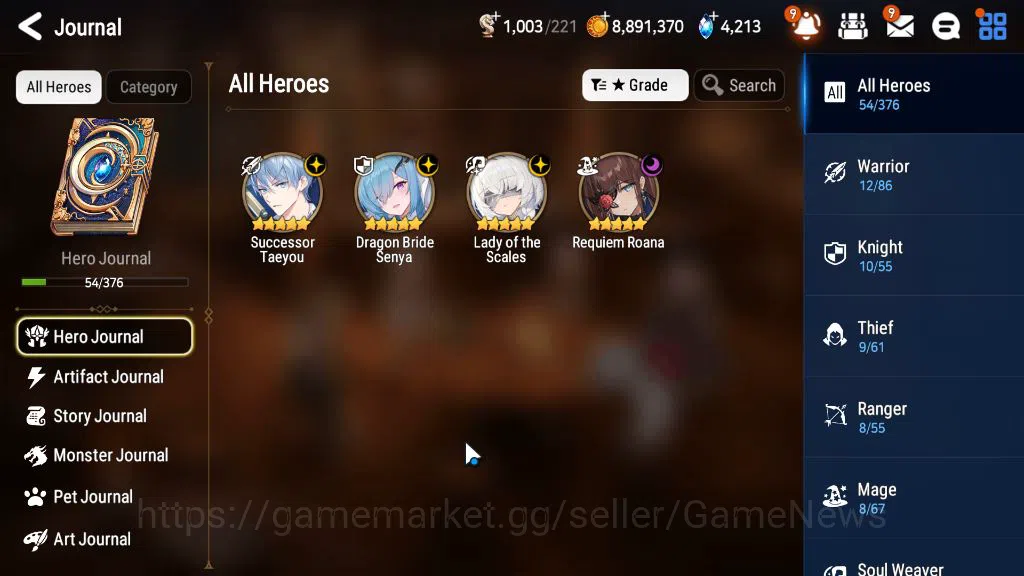 Epic Seven Accounts Mid-Tier Global Unverif|4 ML (STaeyou, DB Senya, LOT Scales, RRoana)+ Tenebria, Politis,etc|PoH ON|4,2K 6
