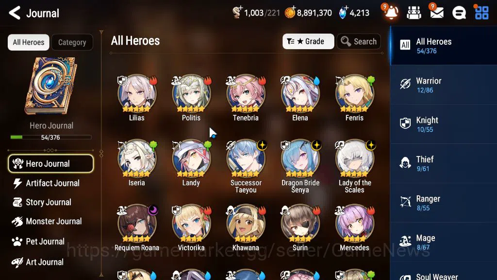 Epic Seven Accounts Mid-Tier Global Unverif|4 ML (STaeyou, DB Senya, LOT Scales, RRoana)+ Tenebria, Politis,etc|PoH ON|4,2K 7