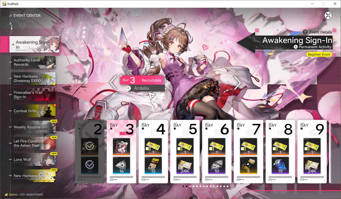 Arknights: Endfield Accounts NA/EU|Lv 12 Starter| Meta 2 SSR (Lifeng, Ardelia+Sign) + 7 SR (SnowP4,DapanP4)|3 B6 Weapon|Day 3