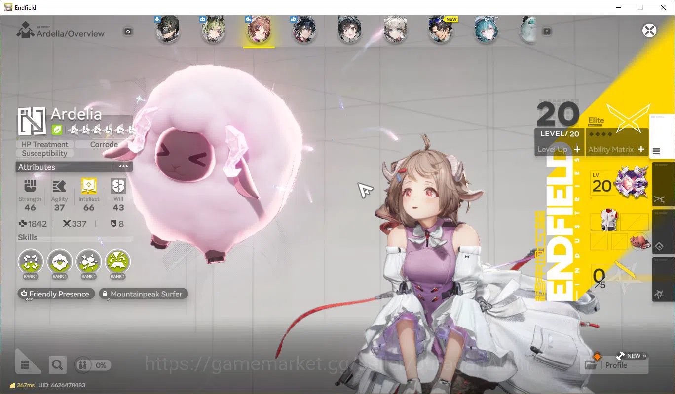 Arknights: Endfield Accounts NA/EU|Lv 12 Starter| Meta 2 SSR (Lifeng, Ardelia+Sign) + 7 SR (SnowP4,DapanP4)|3 B6 Weapon|Day 7
