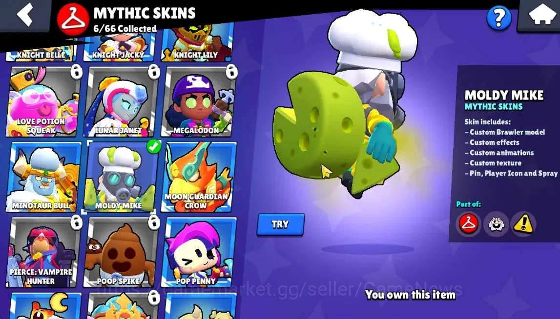 Brawl Stars Accounts 11765 Trophy|71 Brawlers 10Max Lvl|Ultra Legendary image 17