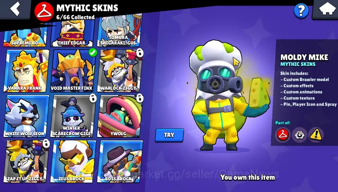 Brawl Stars Accounts 11765 Trophy|71 Brawlers 10Max Lvl|Ultra Legendary image 19