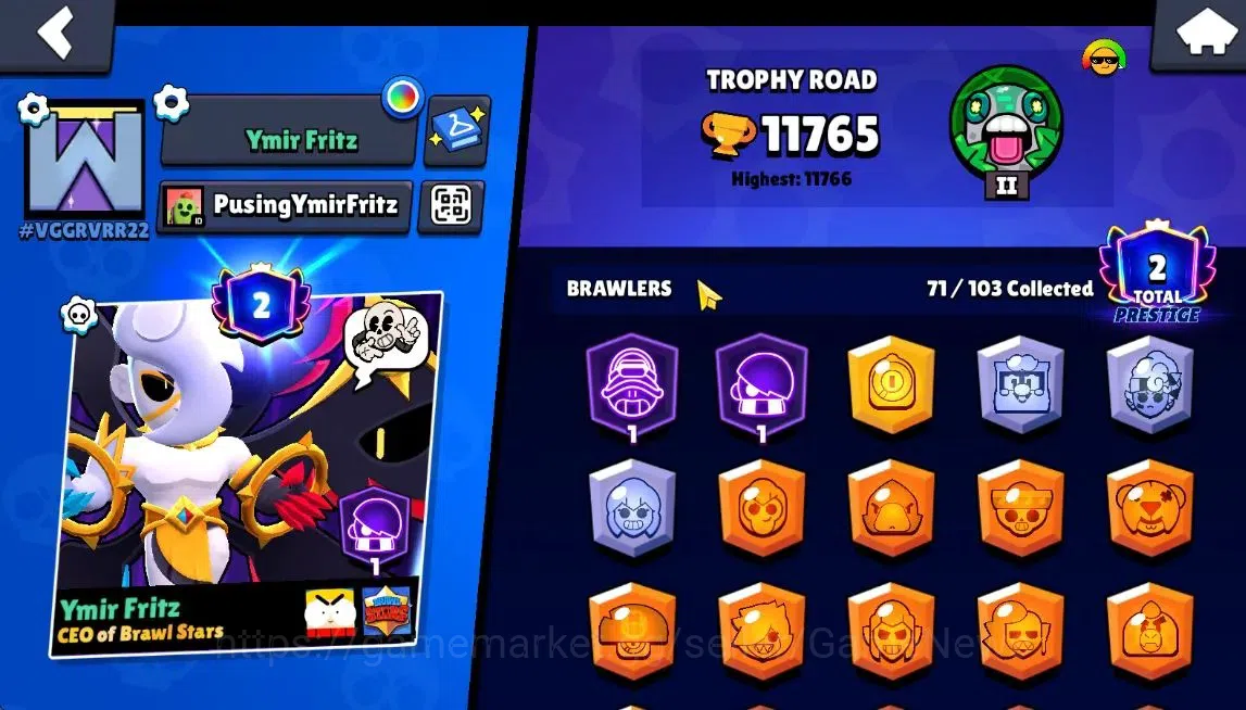 Brawl Stars Accounts 11765 Trophy|71 Brawlers 10Max Lvl|Ultra Legendary image 2