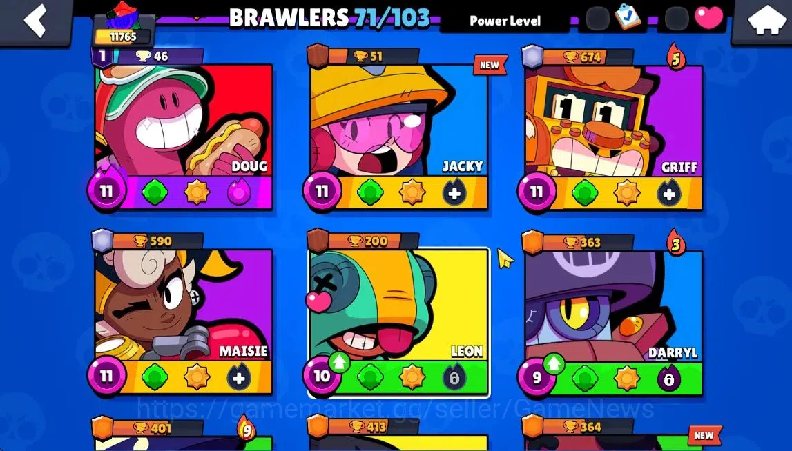 Brawl Stars Accounts 11765 Trophy|71 Brawlers 10Max Lvl|Ultra Legendary image 8