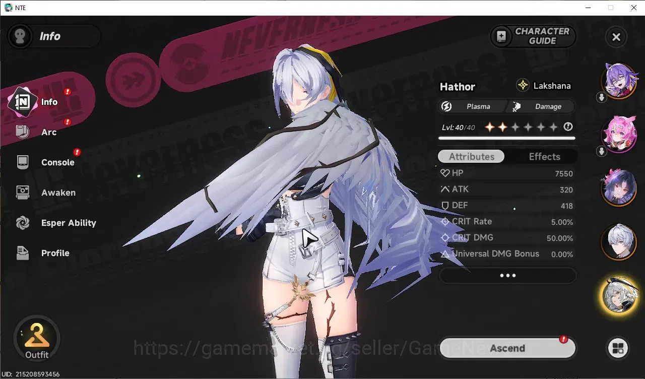 Neverness to Everness Accounts GLOBAL SEA|HL 30|TL 20|7 SSR Hotori+Outfit,Lacrimo image 10