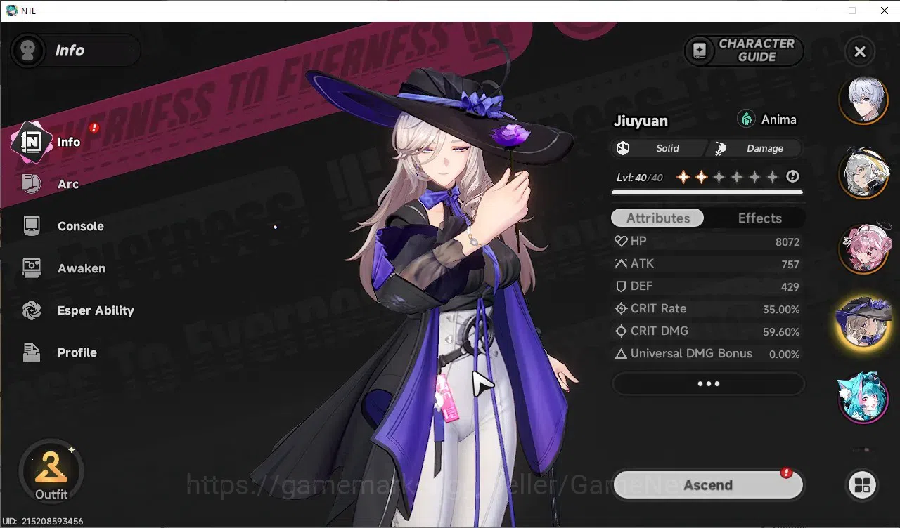 Neverness to Everness Accounts GLOBAL SEA|HL 30|TL 20|7 SSR Hotori+Outfit,Lacrimo image 12