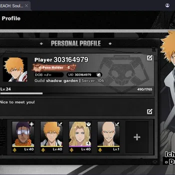 BLEACH: Soul Resonance Accounts Nuverse SEA|Lv.24|3 SSR 1 Sign(Tosen,Madarame,IchigoDZ)+Sign|Log Google|More Check SS BSR098B