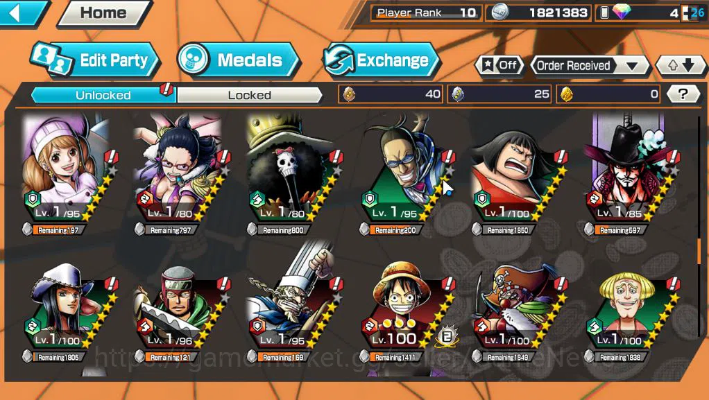 One Piece Bounty Rush Accounts Starter Global|6 EX|4Emperor Marshal D.Teach,PB Kuzan,Onigashima Zoro,5Elder Saturn,Gol 9
