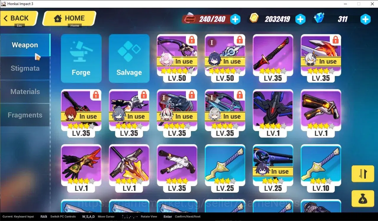 Honkai Impact 3rd Accounts SEA Lv74|2 Fullset(Elysia HeHo,Raiden Xentinel),Ki image 5