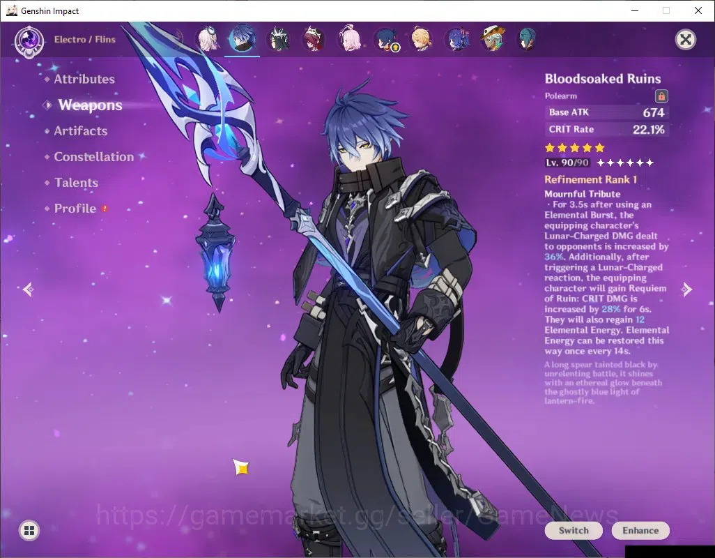 Genshin Impact Accounts ASIA|AR 55|5 Limited + 4 (*5Weapon)|[Flins,Arlecch image 11