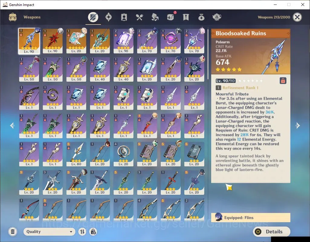 Genshin Impact Accounts ASIA|AR 55|5 Limited + 4 (*5Weapon)|[Flins,Arlecch image 12