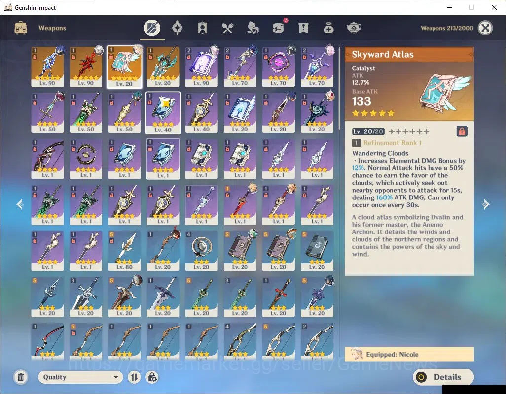 Genshin Impact Accounts ASIA|AR 55|5 Limited + 4 (*5Weapon)|[Flins,Arlecch image 14