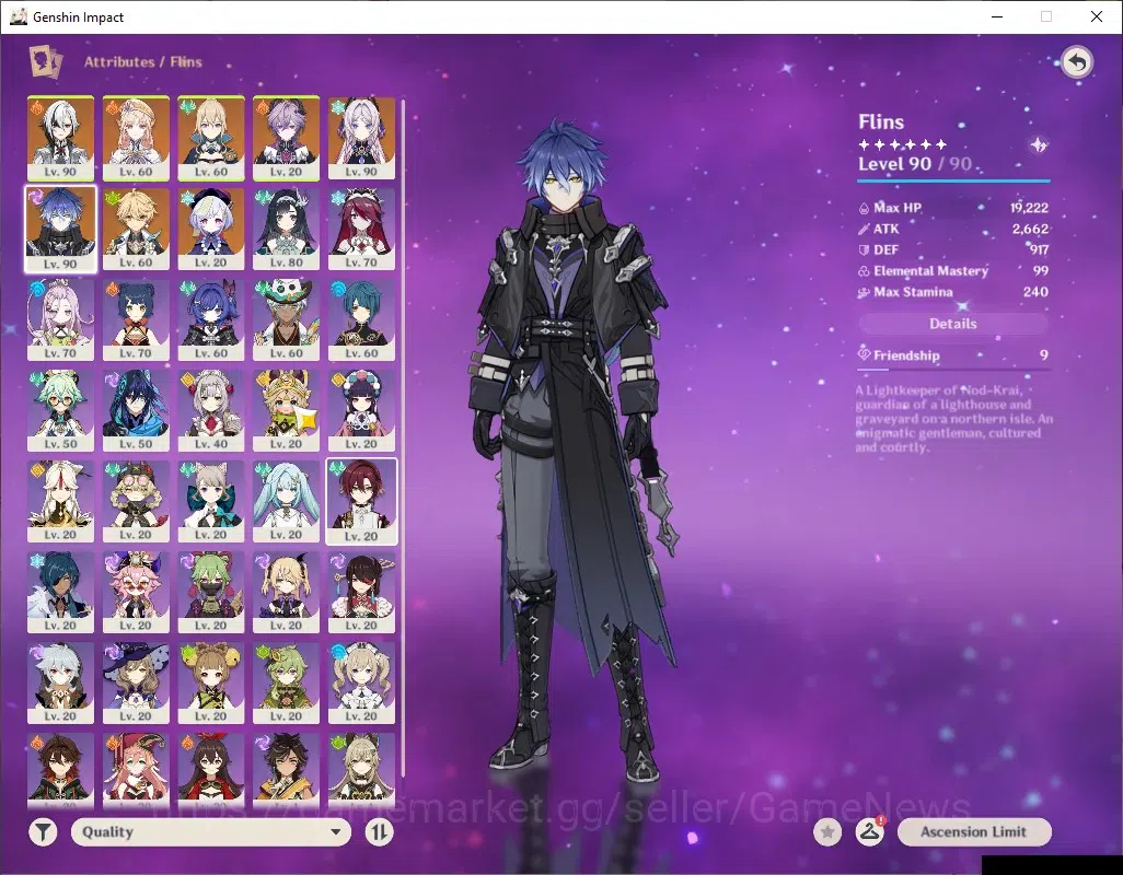 Genshin Impact Accounts ASIA|AR 55|5 Limited + 4 (*5Weapon)|[Flins,Arlecch image 7