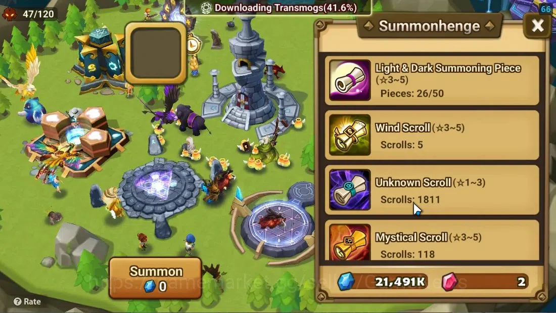 Summoners War: Sky Arena Accounts Starter ASIA|Lv 26|Ready Gacha|99 12 YSC + 160 11 YSC + 3 LAAS + 5 LS + 4 LDS + 118 MS |1 12