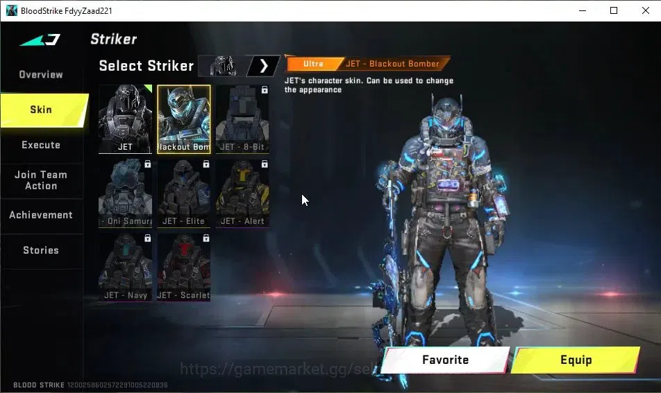Blood Strike Accounts ASIA|3 ULTRA [ZERO-Nullblade,JET-Blackout Bomber,M image 6