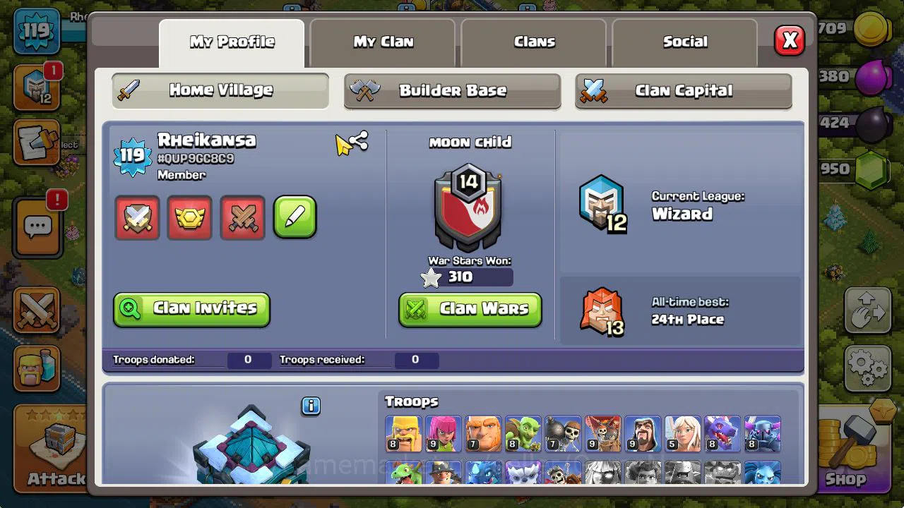 Clash of Clans Accounts TH 13-BH 6|LV 119|HH 7|BK 55,AQ 64,GW 43,MP 41,RC image 10