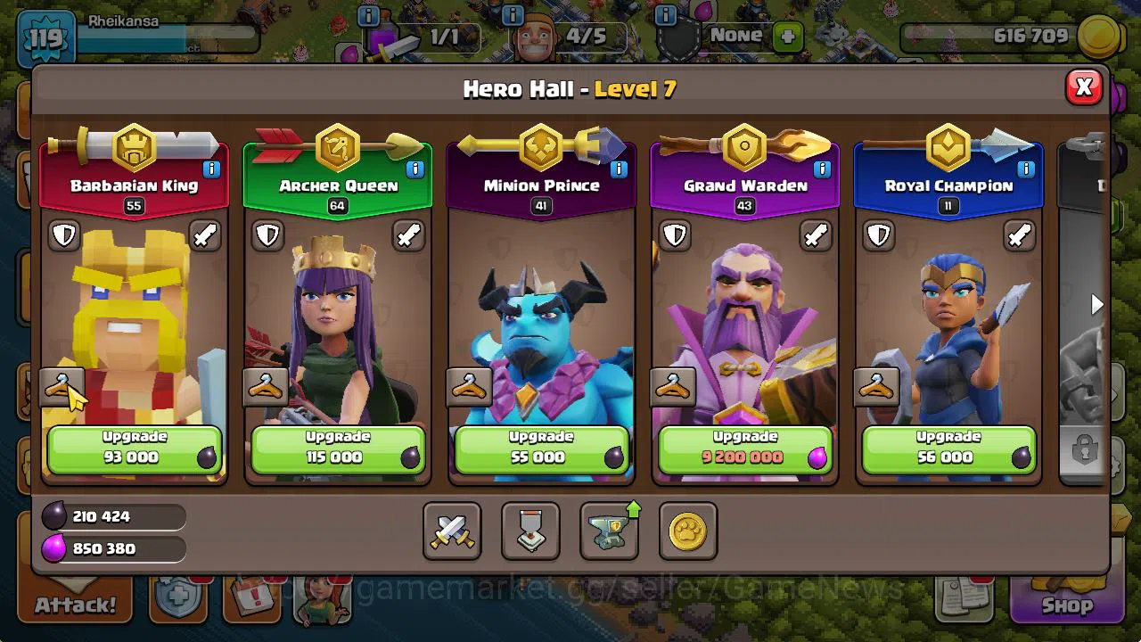 Clash of Clans Accounts TH 13-BH 6|LV 119|HH 7|BK 55,AQ 64,GW 43,MP 41,RC image 3