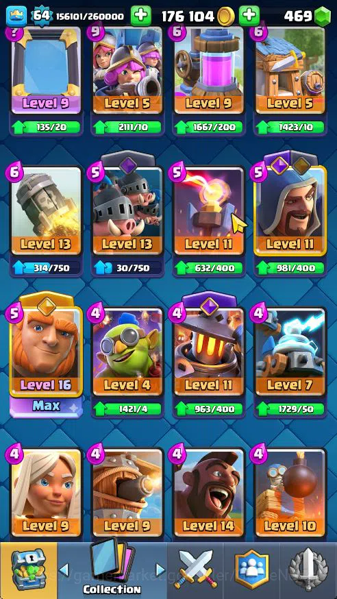 Clash Royale Accounts Midgame Lv 64|Trophy 10923|KTL 15|Limited Skin|Card 121| 3 Hero 16 EVO 8 Champ 21 Legendary 33 Epic 30 10