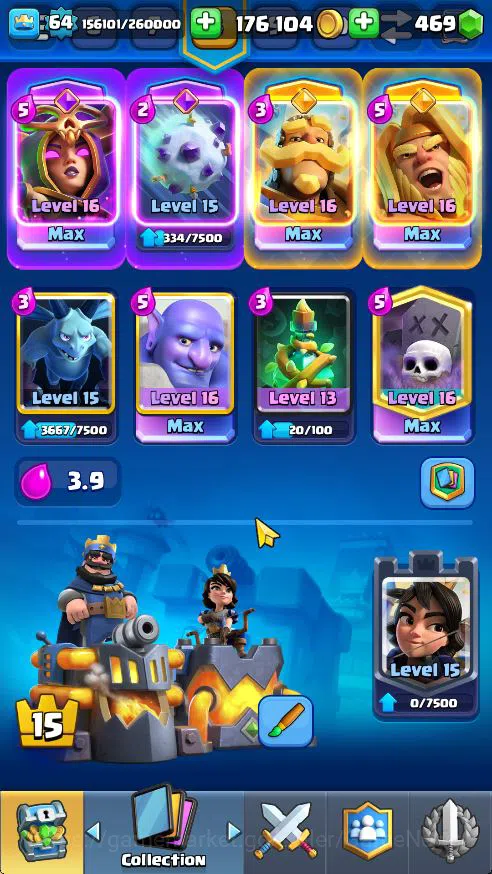 Clash Royale Accounts Midgame Lv 64|Trophy 10923|KTL 15|Limited Skin|Card 121| 3 Hero 16 EVO 8 Champ 21 Legendary 33 Epic 30 3