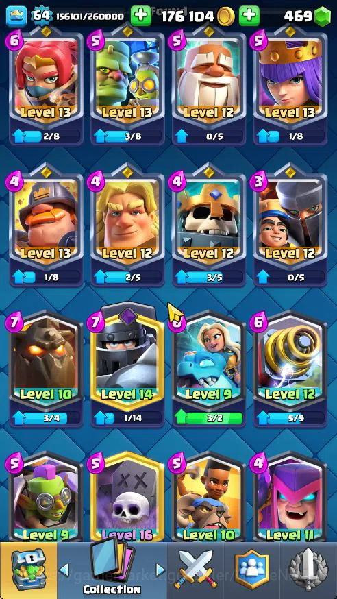 Clash Royale Accounts Midgame Lv 64|Trophy 10923|KTL 15|Limited Skin|Card 121| 3 Hero 16 EVO 8 Champ 21 Legendary 33 Epic 30 6
