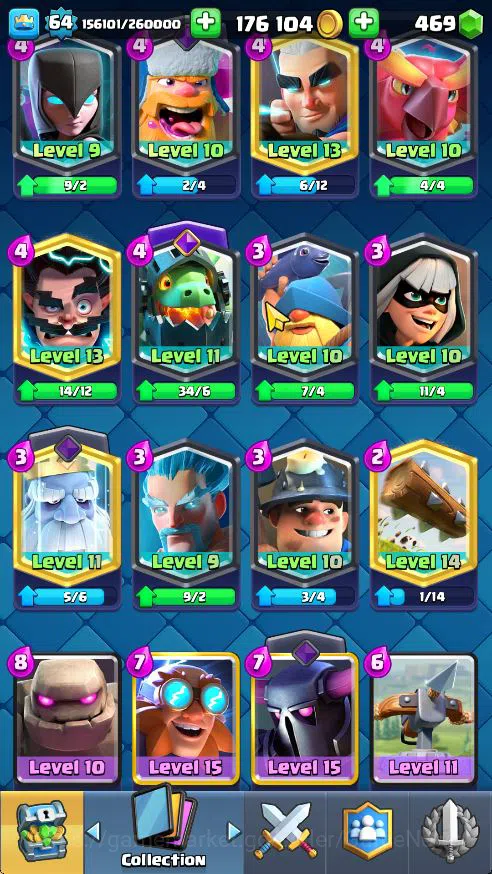 Clash Royale Accounts Midgame Lv 64|Trophy 10923|KTL 15|Limited Skin|Card 121| 3 Hero 16 EVO 8 Champ 21 Legendary 33 Epic 30 7