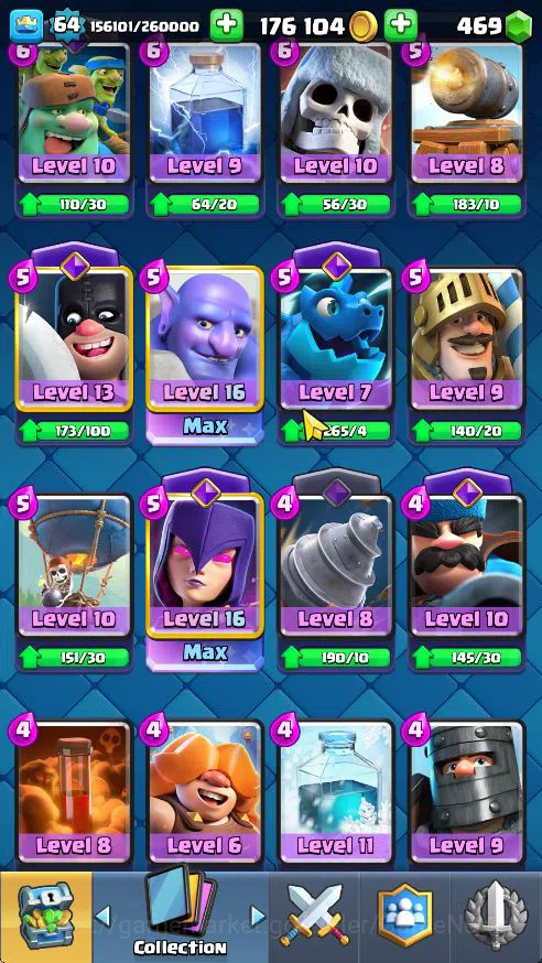 Clash Royale Accounts Midgame Lv 64|Trophy 10923|KTL 15|Limited Skin|Card 121| 3 Hero 16 EVO 8 Champ 21 Legendary 33 Epic 30 8