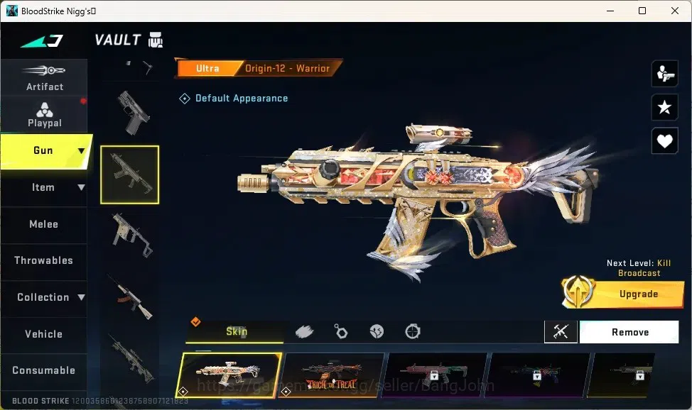 Blood Strike Accounts Collab Skin ASIA | Ultra Melee:Talon Knife Sanctum | Collab KRAKEN Enzo Striker | 4 Ultra Guns | 1 2