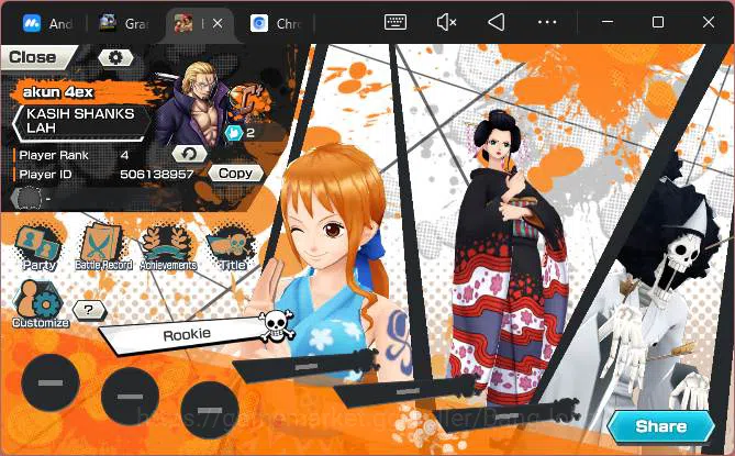 One Piece Bounty Rush Accounts GLOBAL| EX 4| PR 4|T5E Nusjuro,BP Kuzan,DD Shanks, image 2