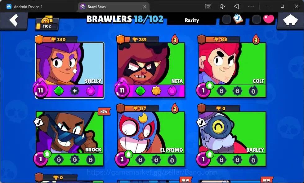 Brawl Stars Accounts Android | 1102 Thropy|18 Brawler|1 Max Hypercharge image 10