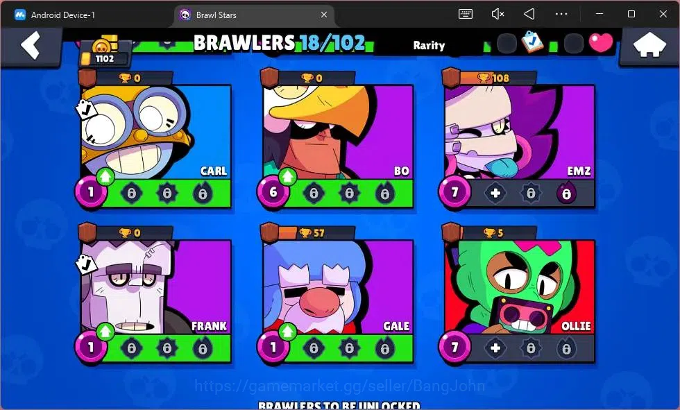 Brawl Stars Accounts Android | 1102 Thropy|18 Brawler|1 Max Hypercharge image 8