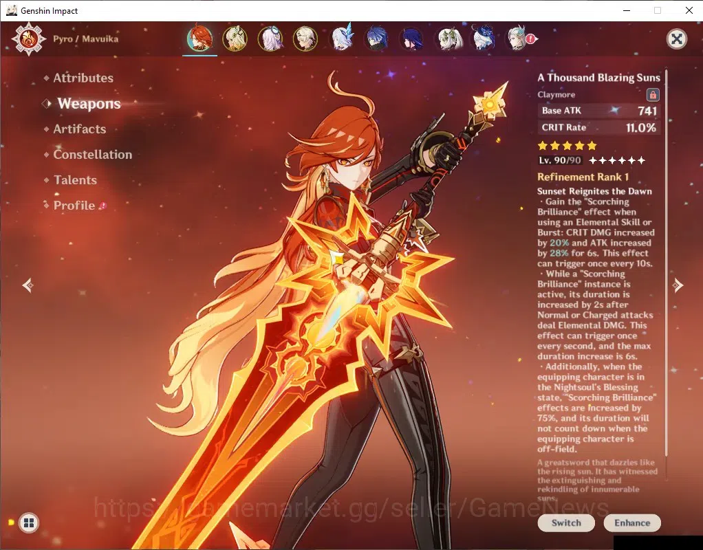 Genshin Impact Accounts ASIA|Free HI3|AR 59|PermaFrezee Skirk|13 Limit+ 8 image 5