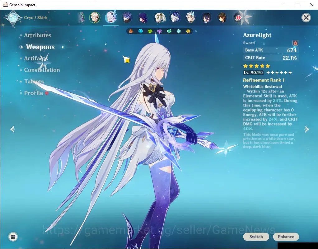 Genshin Impact Accounts ASIA|Free HI3|AR 59|PermaFrezee Skirk|13 Limit+ 8 image 6