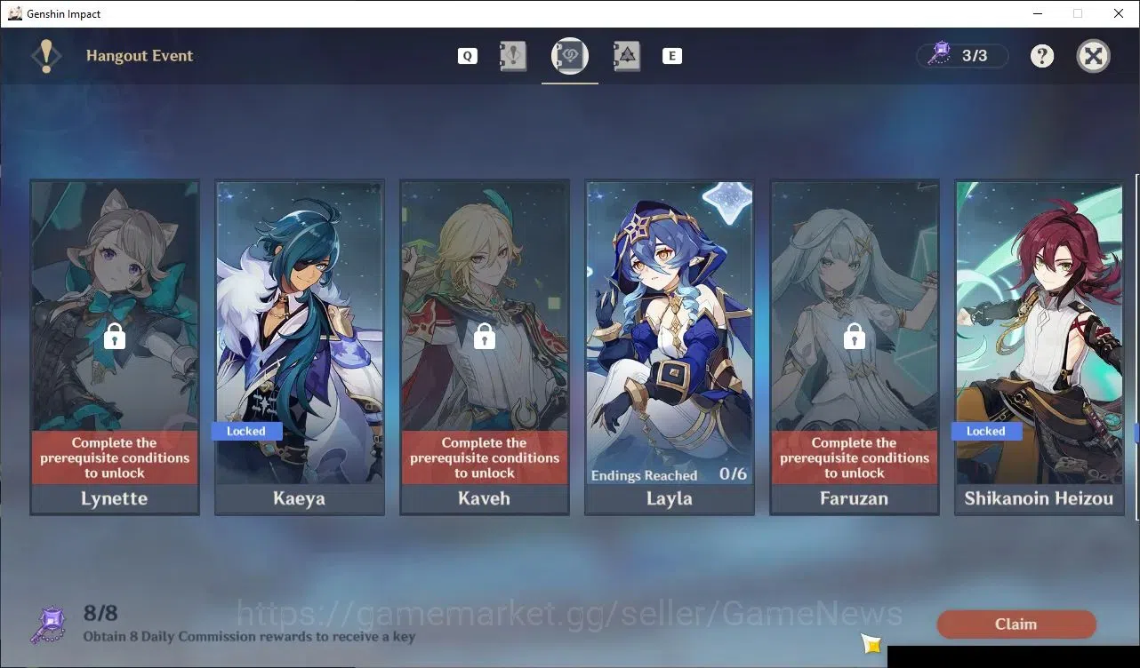 Genshin Impact Accounts ASIA|AR 58|9 Limited + (Durin+Sign) 5 (5*Weapon),V image 14