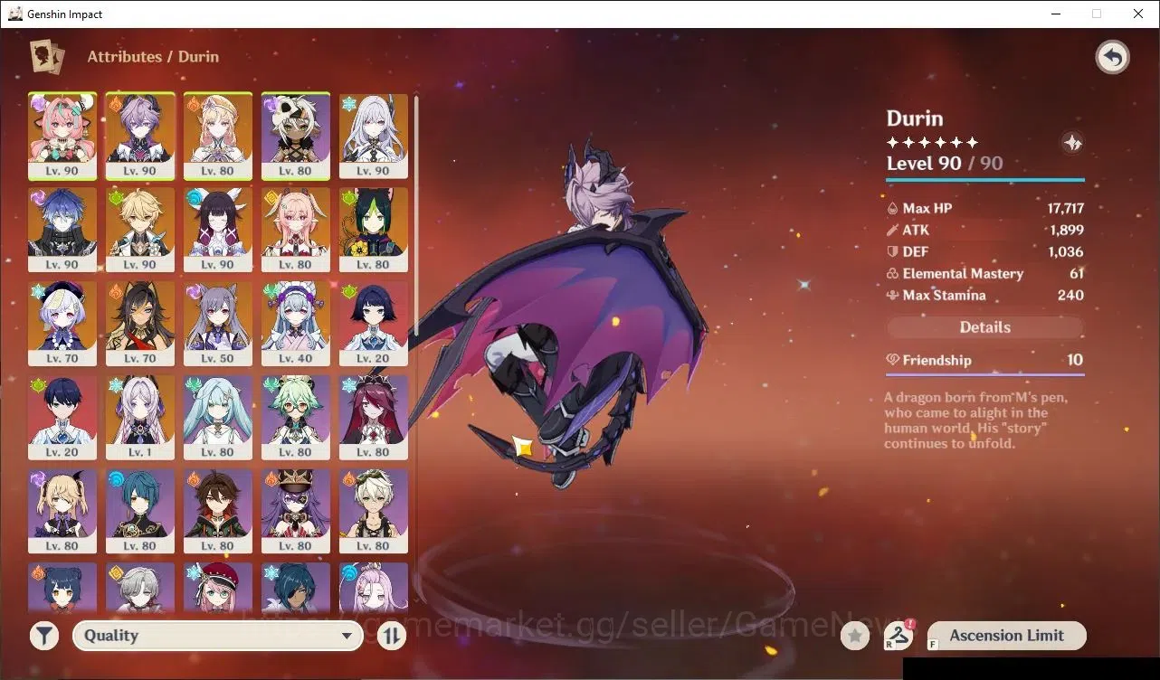 Genshin Impact Accounts ASIA|AR 58|9 Limited + (Durin+Sign) 5 (5*Weapon),V image 3