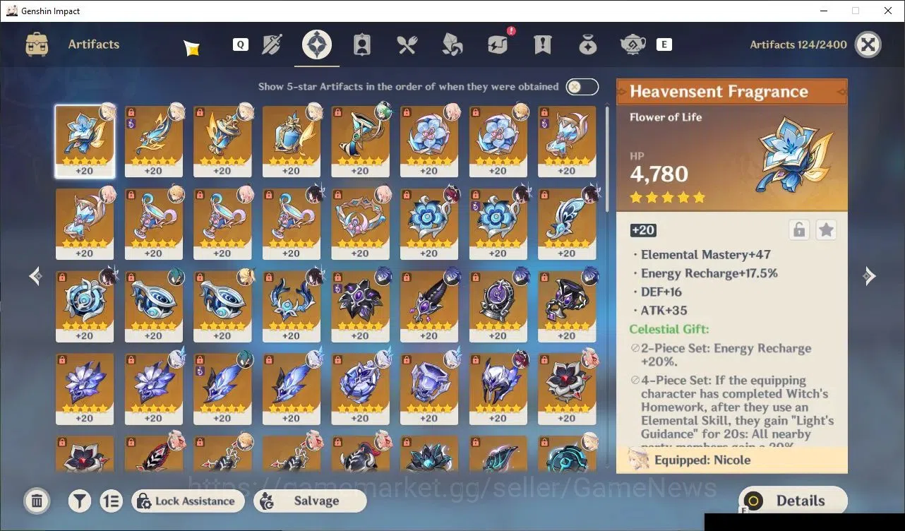 Genshin Impact Accounts ASIA|AR 58|9 Limited + (Durin+Sign) 5 (5*Weapon),V image 5